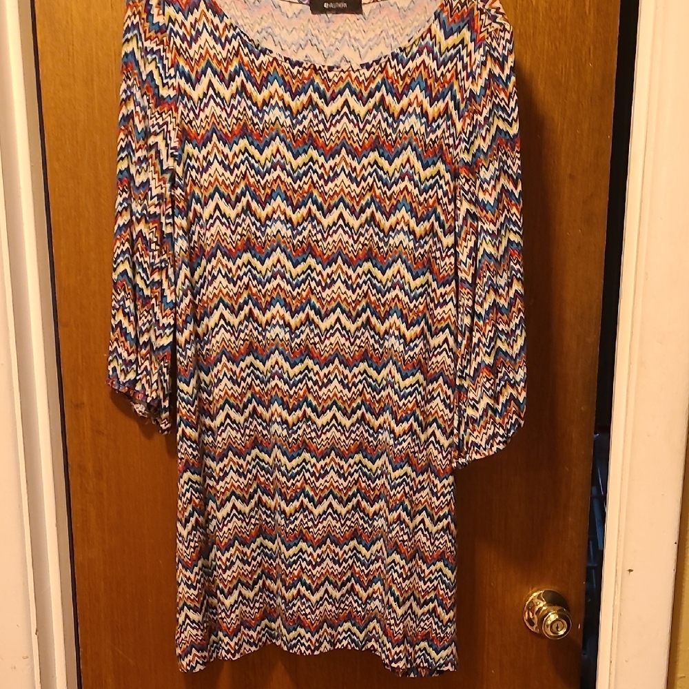 41 Hawthorn Multicolor Chevron Dress